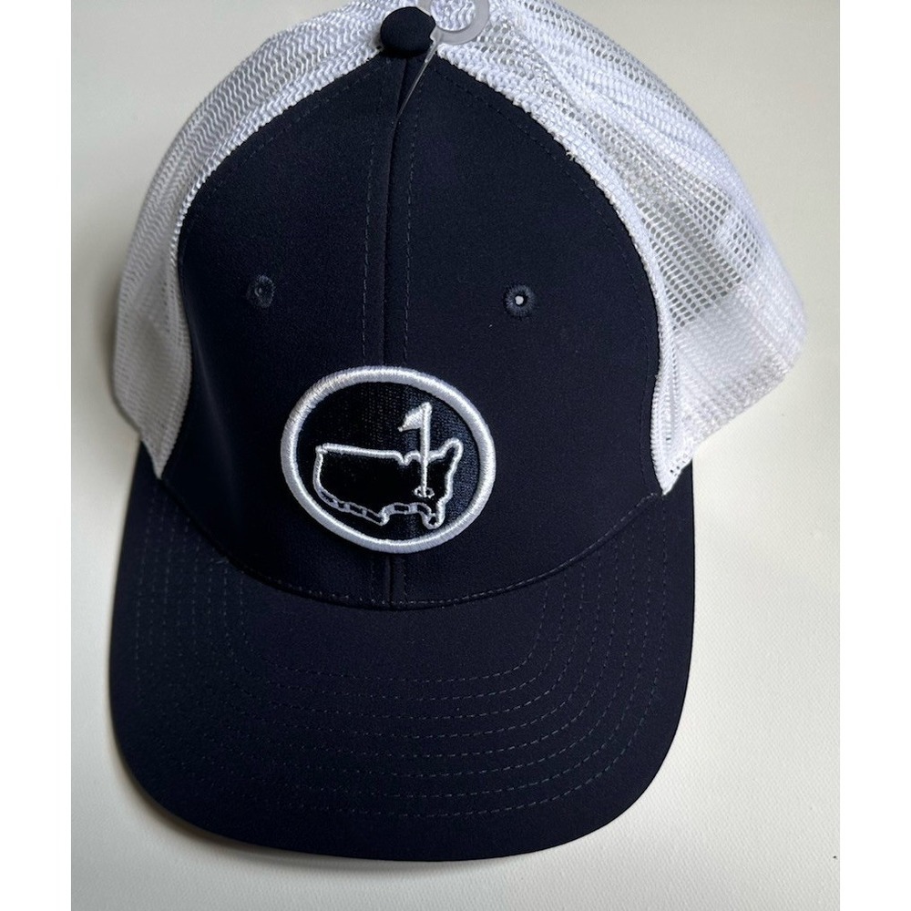 Masters Augusta National Trucker Hat Snapback Golf Cap White Black Mesh American